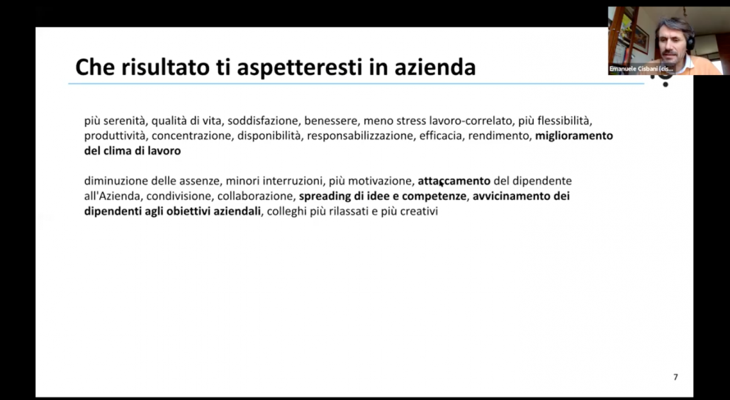 indagine avviata in un'azienda sulla necessità di smart working tra i dipendenti